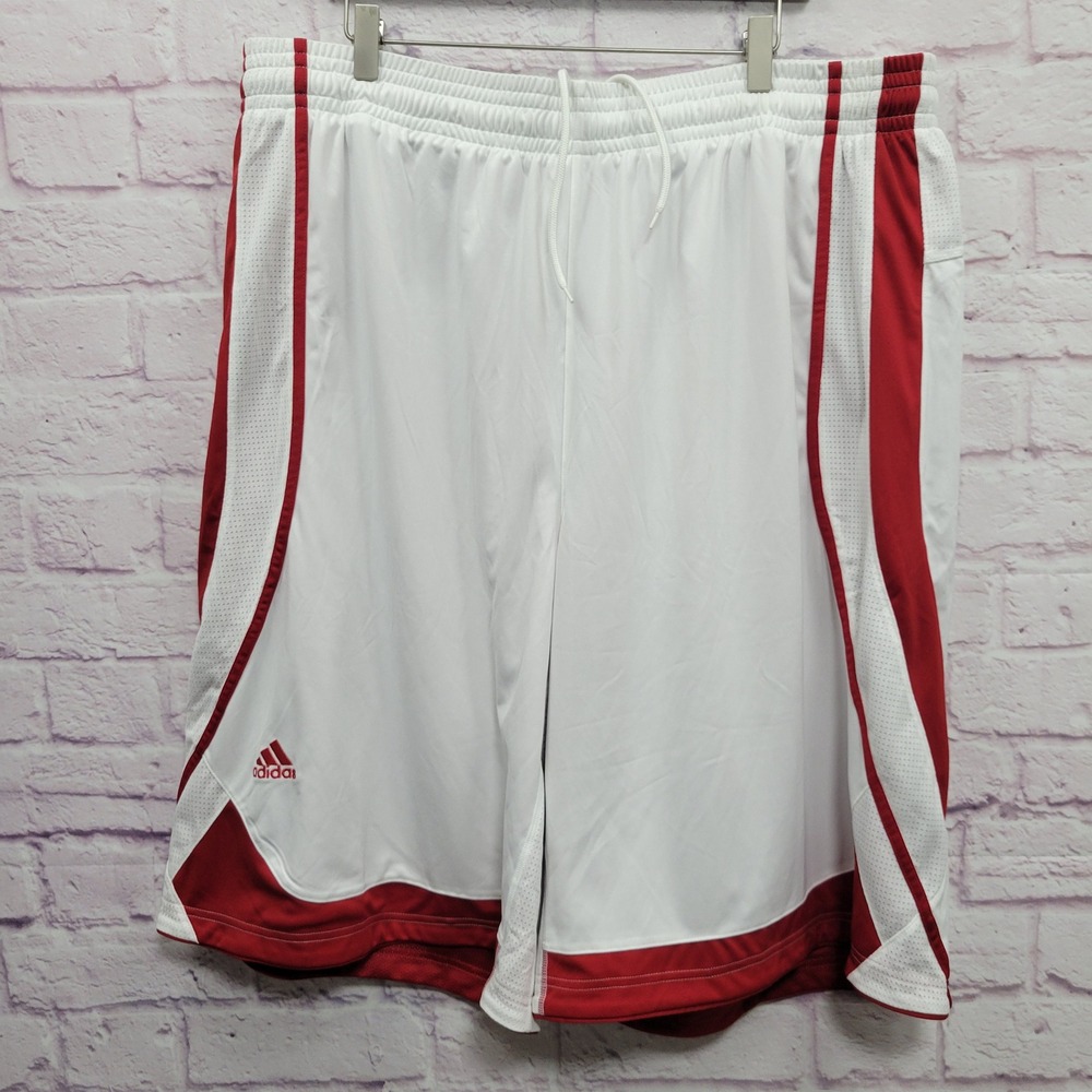 Adidas Team Performance Shorts 3XL Big & Tall Red Y2K Athletic Baggy Gymwear